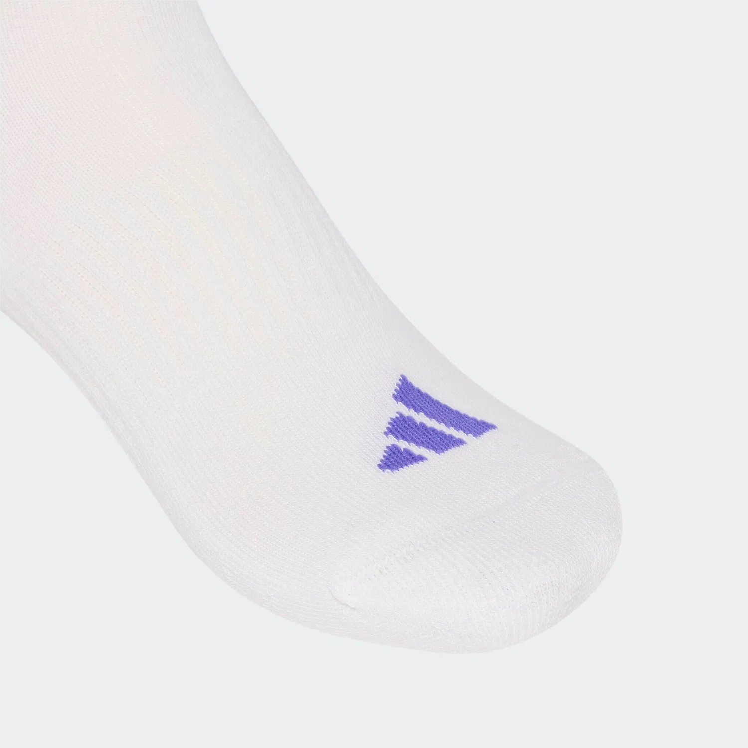 Женские носки с лодыжкой с тремя полосками Adidas Performance, White/Solar Purple/Crew Yellow/Pure Turbo — фото 3