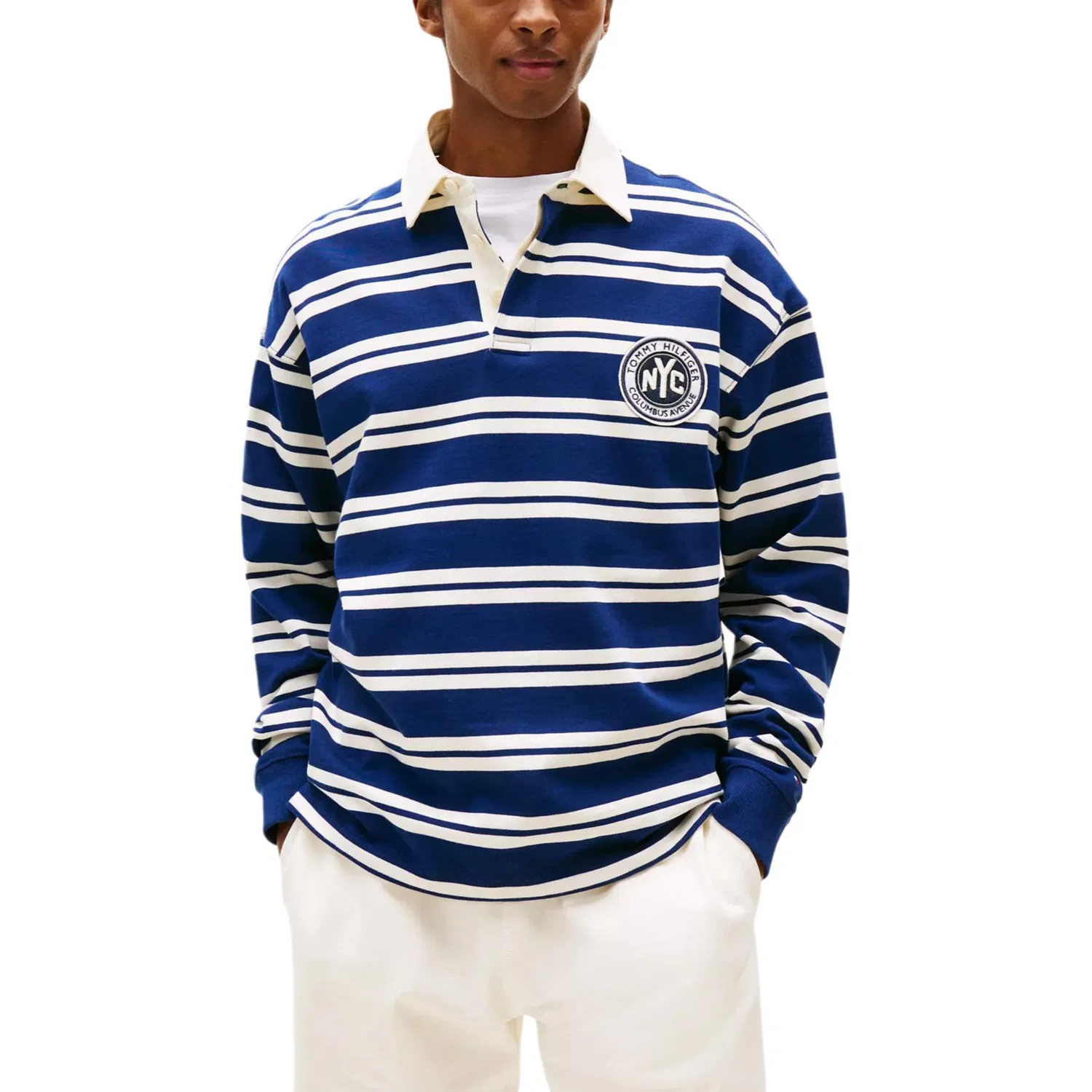 Мужской свитшот с длинным рукавом Tommy Hilfiger, Dark Blue White Stripes — фото 3