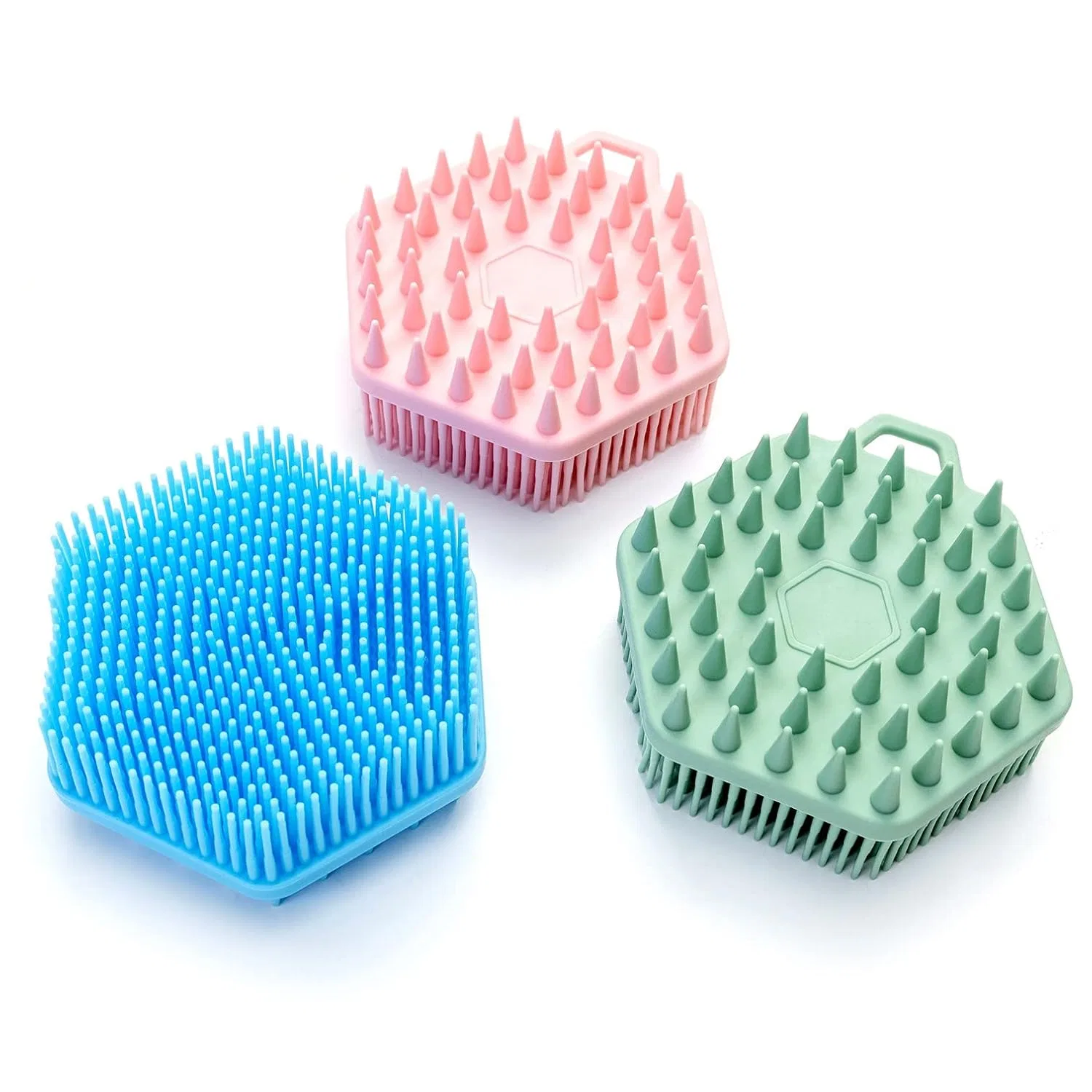 Сенсорная щетка для душа, Silicone, penepico, 3 шт., Hexagon — фото 2