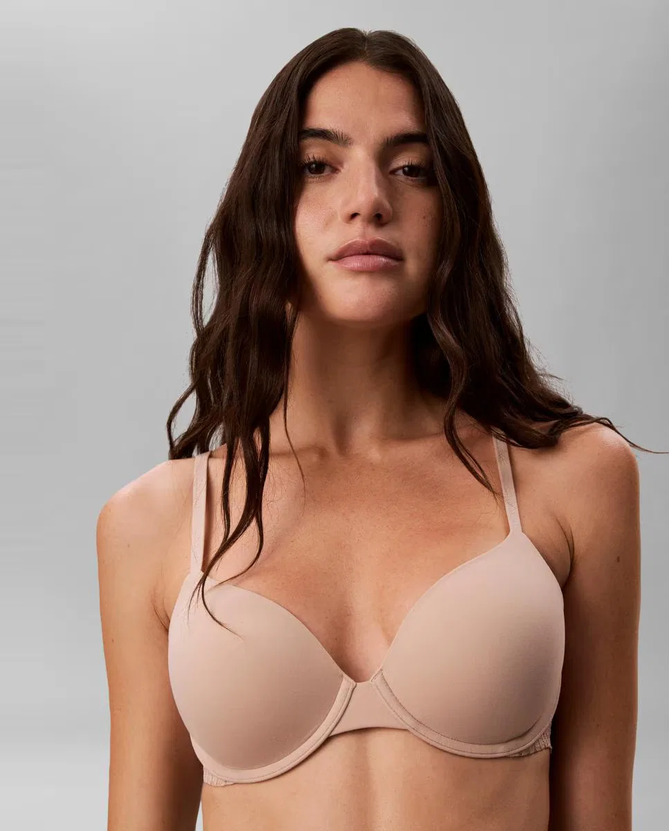Женский бюстгальтер, Preformado, Calvin Klein, бежевый нюдовый — фото 3
