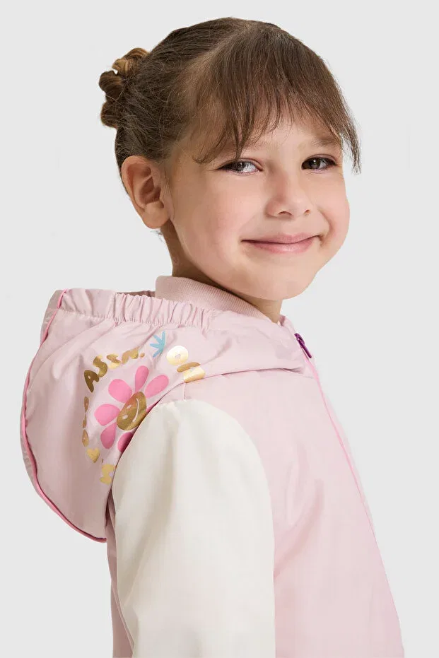 Детское пальто для девочек с воротником U.S. Polo Assn. Light Pink — фото 2