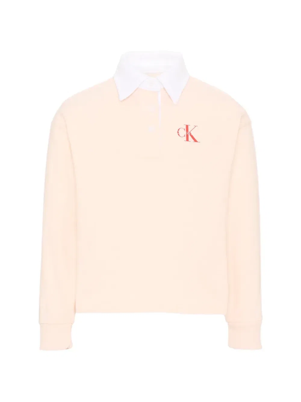 Поло с длинными рукавами и логотипом Calvin Klein Kids, розовый