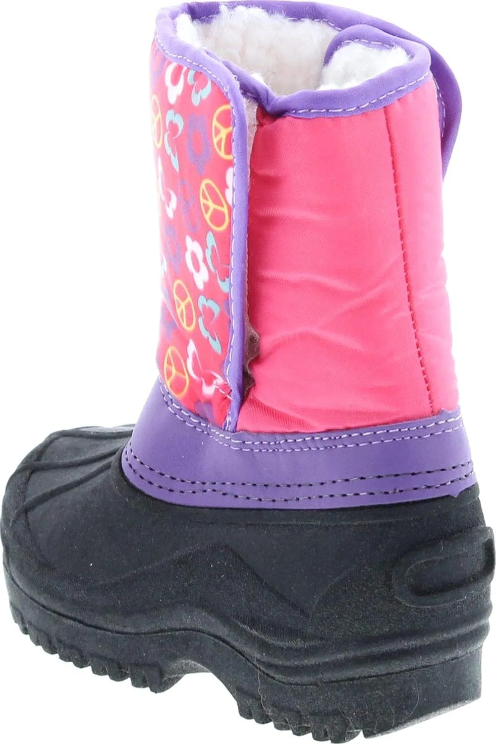 Детские зимние ботинки для девочек водонепроницаемые Static Footwear, Fuchsia Peace — фото 3