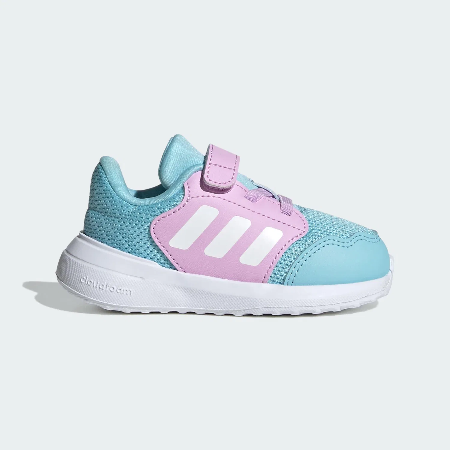 Детские легкие слип-он кроссовки Tensaur Run 3.0 Kids Adidas, Blau Weiss Fliederrosa