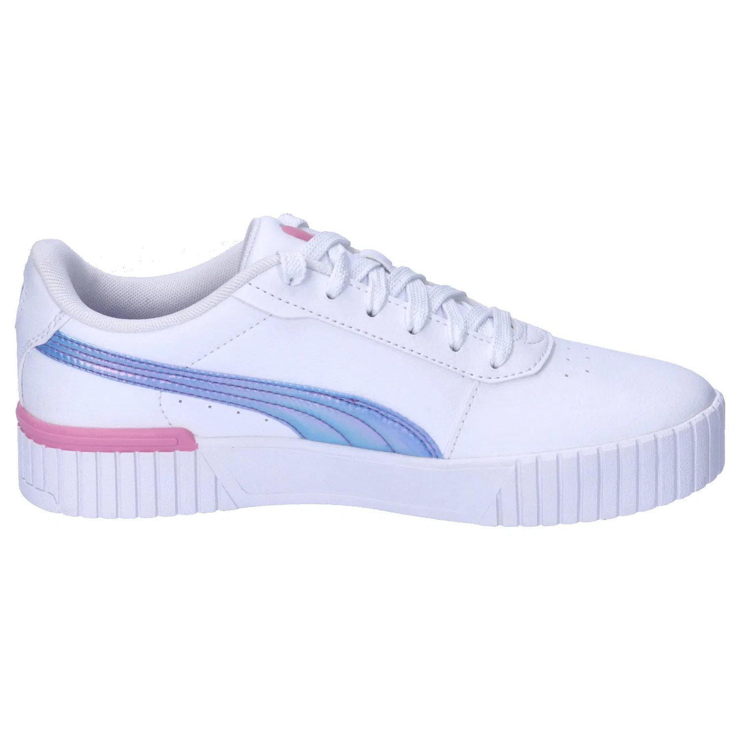 Детские кроссовки из экокожи Carina 2.0 Puma, Weiss Blau Rosa — фото 3