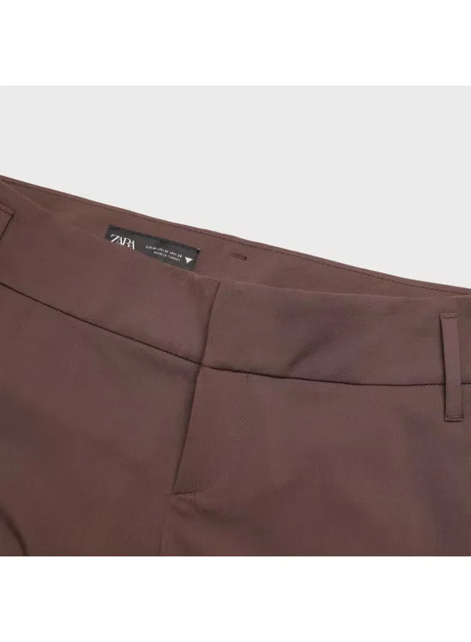 Брюки Zara, коричневый — фото 4