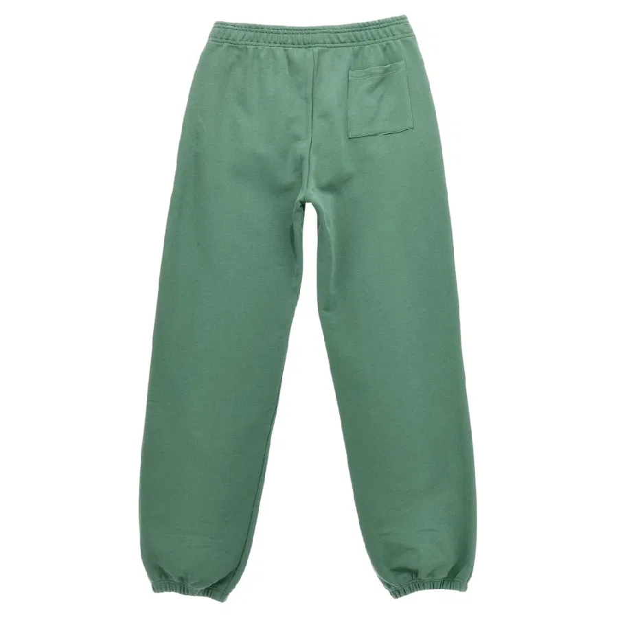 Спортивные штаны из хлопка с вышитым логотипом Kids Logo Embroidered Cotton Sweatpants Young Versace, Salvia/White — фото 2