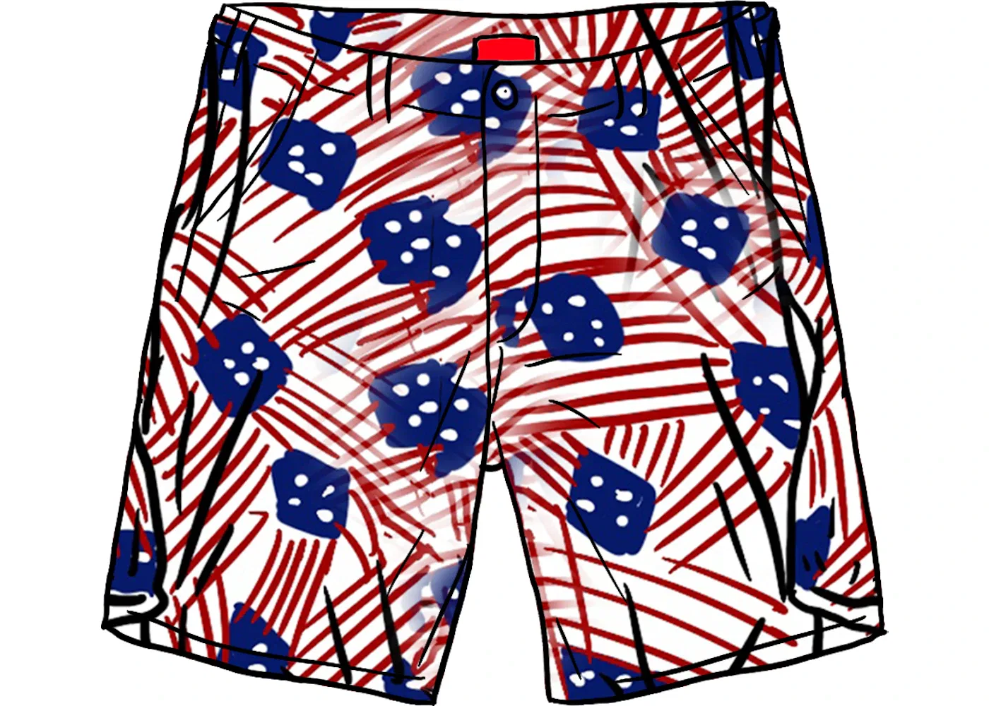 Мужские шорты с принтом Supreme Short (SS20), Flags