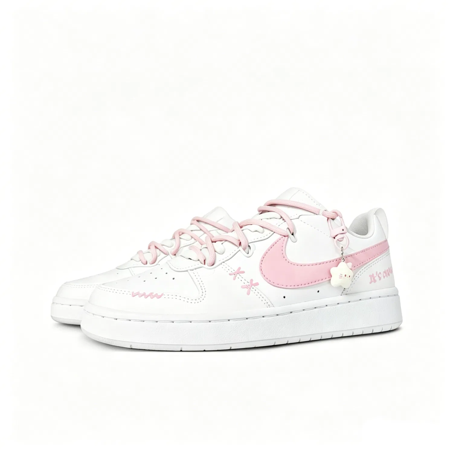 Кроссовки для скейтбординга Court Borough Kids, Nike, Pink White — фото 4