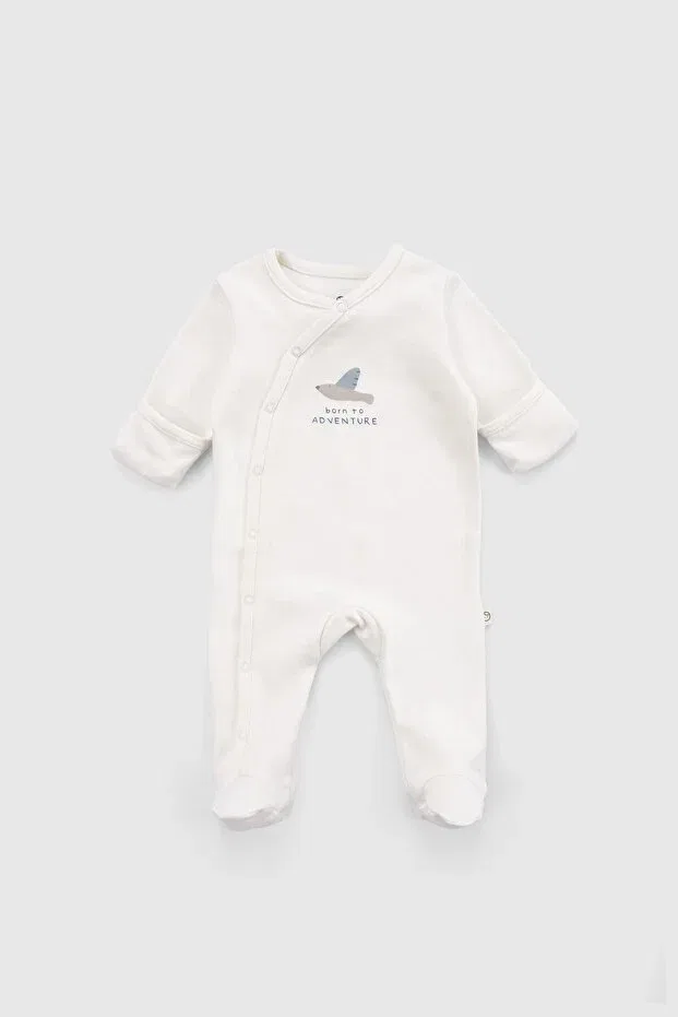 Детский комплект комбинезонов из органического хлопка Little Gusto, White - Multicolor — фото 2