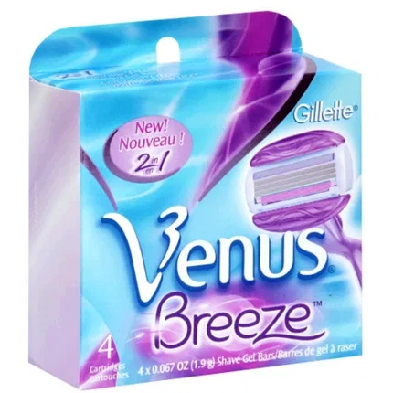 Сменные картриджи для бритвы Gillette Venus Breeze, 4 шт.
