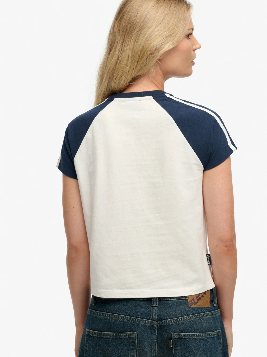 Футболка с принтом Superdry Essential Retro, белый/синий — фото 3