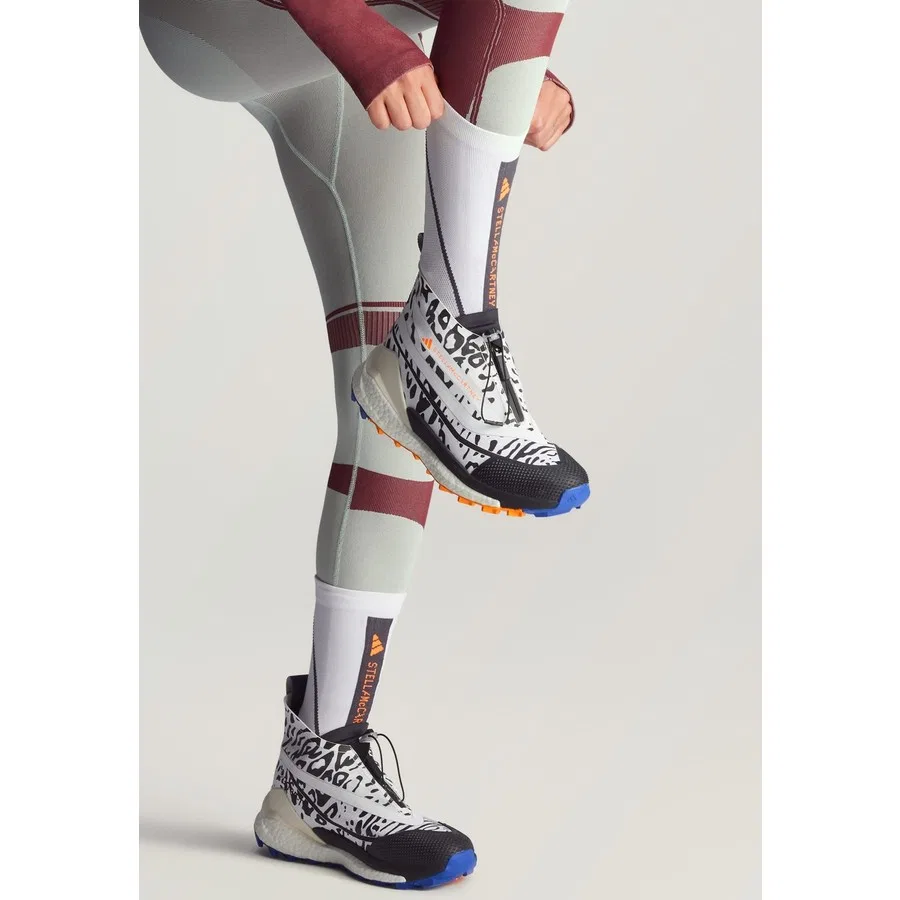 Спортивные носки с поддержкой свода стопы adidas by Stella McCartney, Белый — фото 4