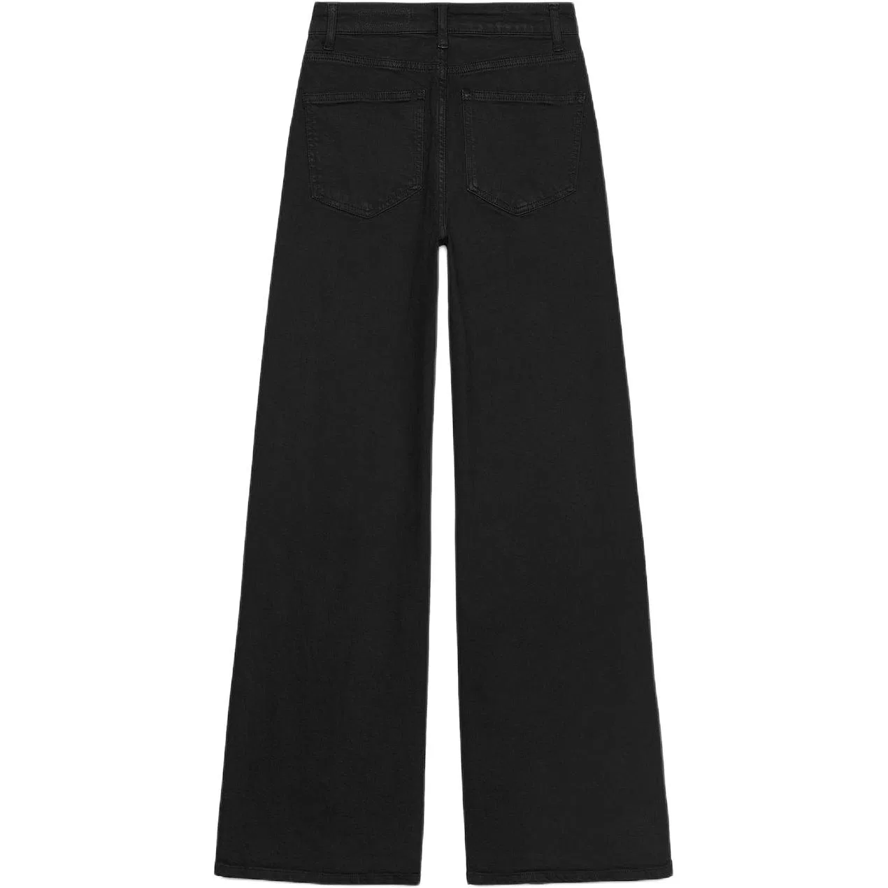 Женские джинсы с широкими штанинами ZW Jeans ZARA, Black — фото 3