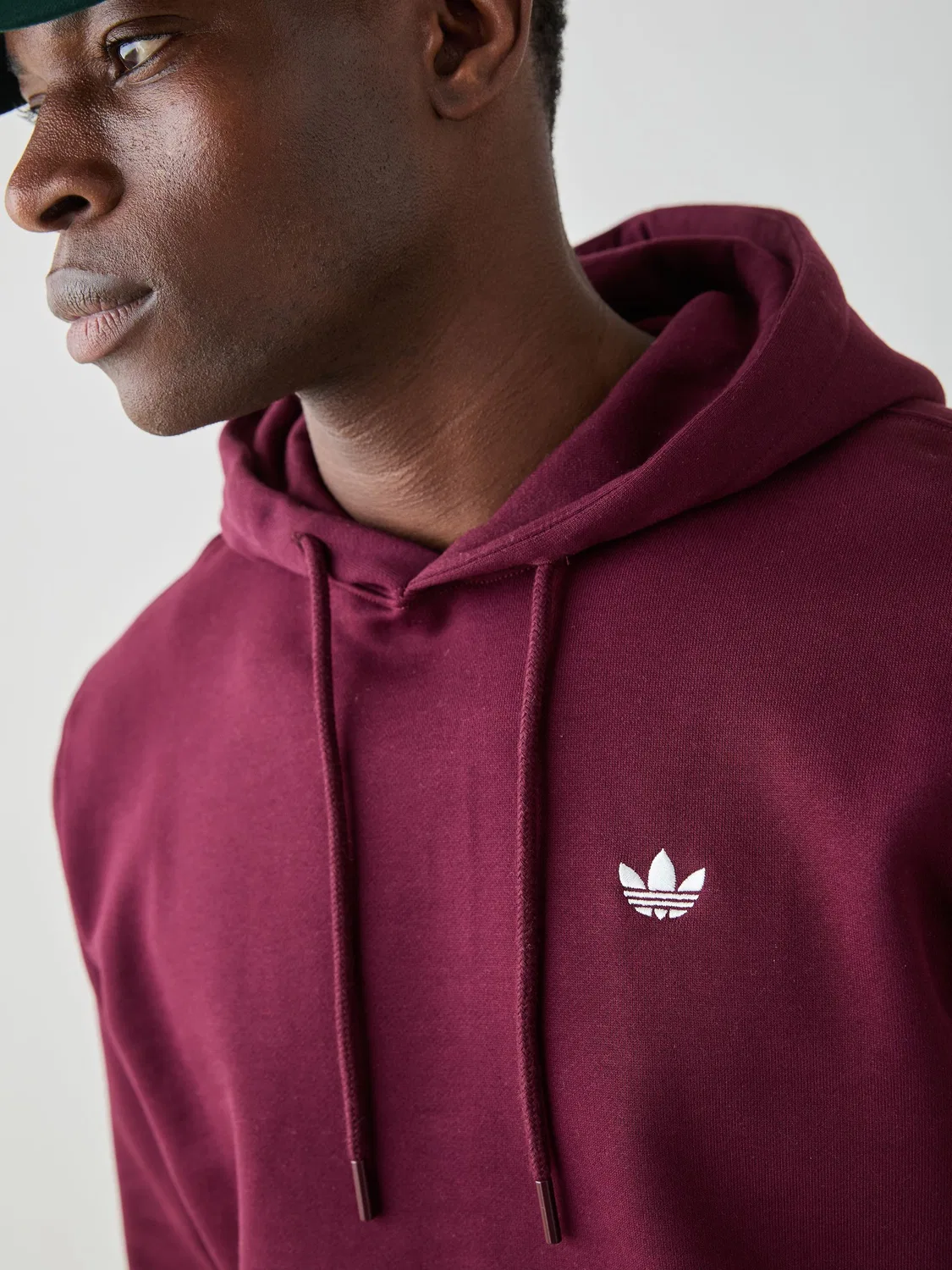 Худи adidas Originals Trefoil Essentials, бордовый — фото 4