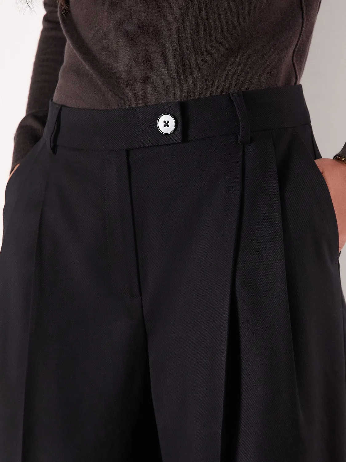 Брюки-кюлоты прямого кроя Black Tailored Culottes от Next, черный — фото 4