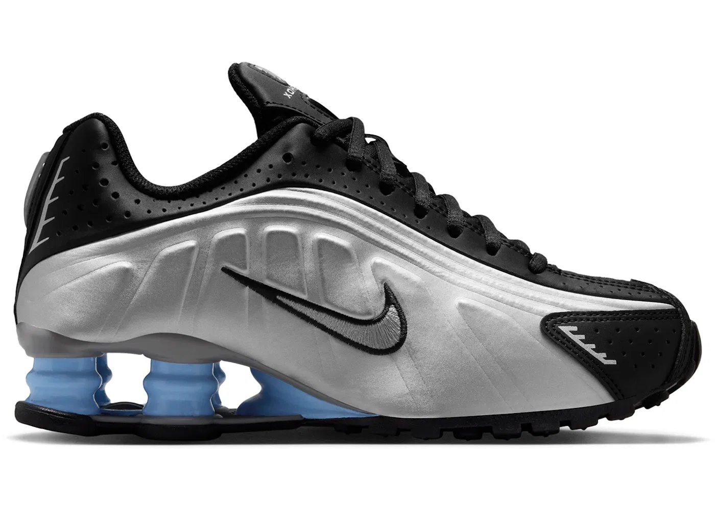 Детские кроссовки Lifestyle Nike Shox R4 Nike, Metallic Silver/Black/Psychic Blue/Metallic Silver