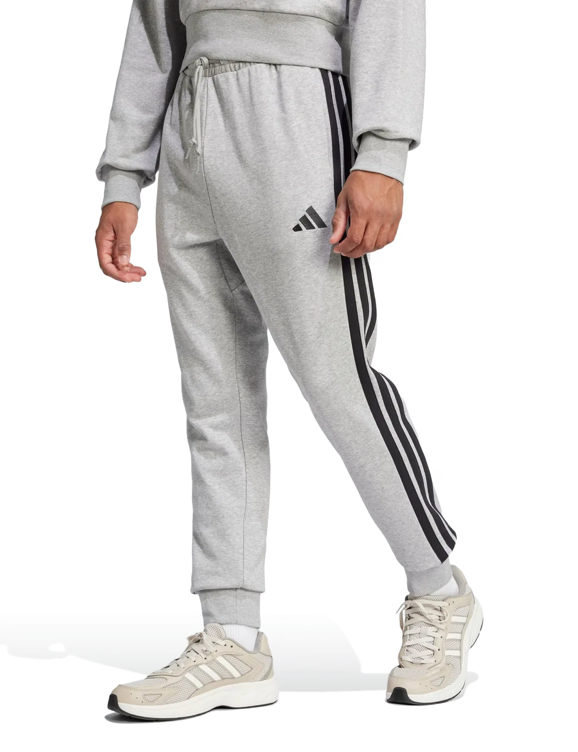 Мужские спортивные штаны с тремя полосками Adidas, серый — фото 2