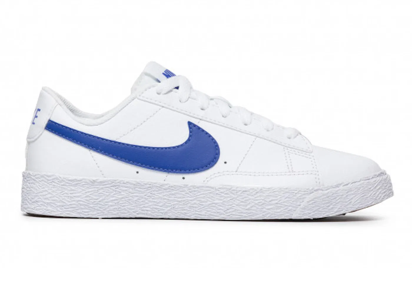 Детские кроссовки кожаные Nike Blazer Low, White/Astronomy Blue