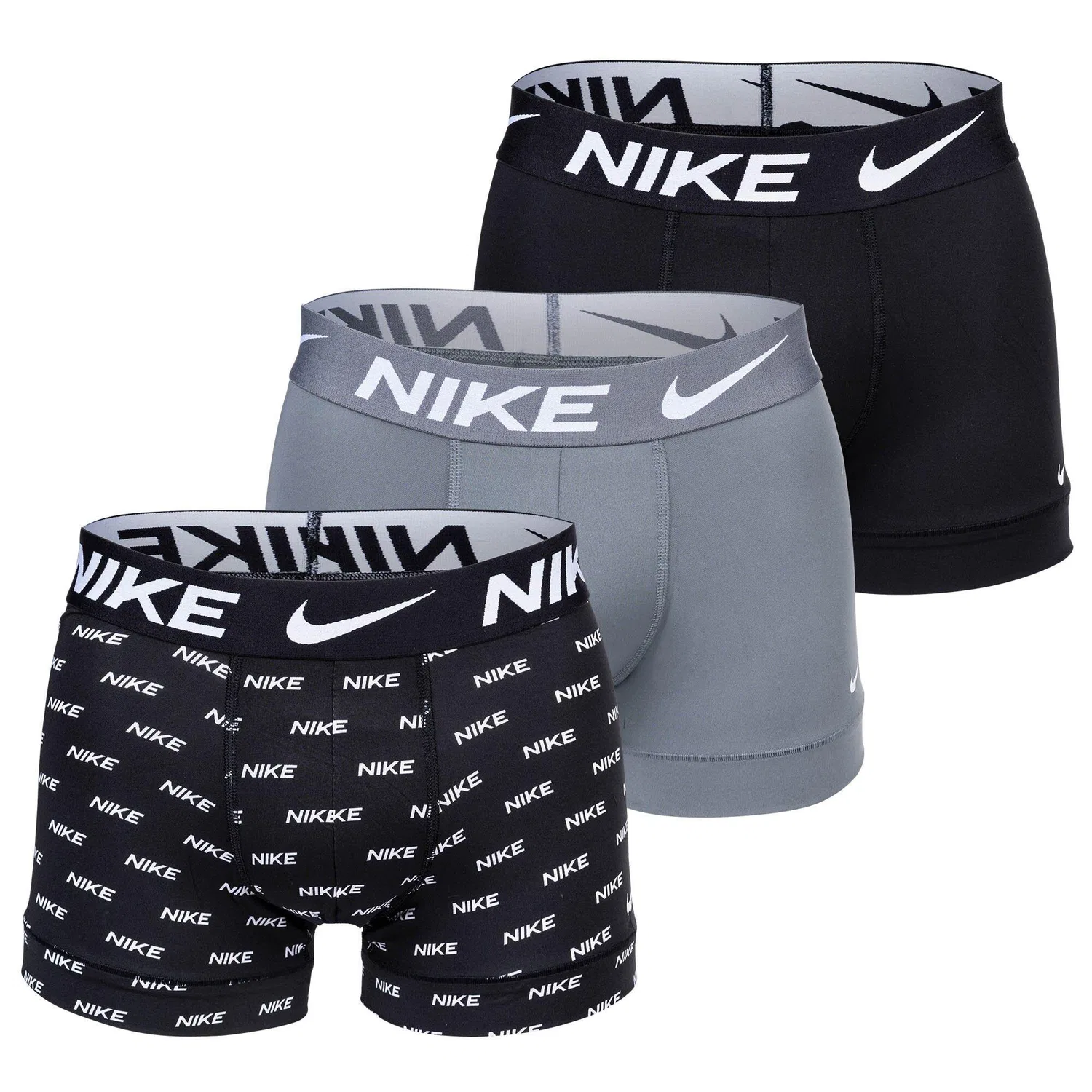 Мужские боксеры из микрофибры с технологией Dri-FIT, Nike, Bunt / Grau
