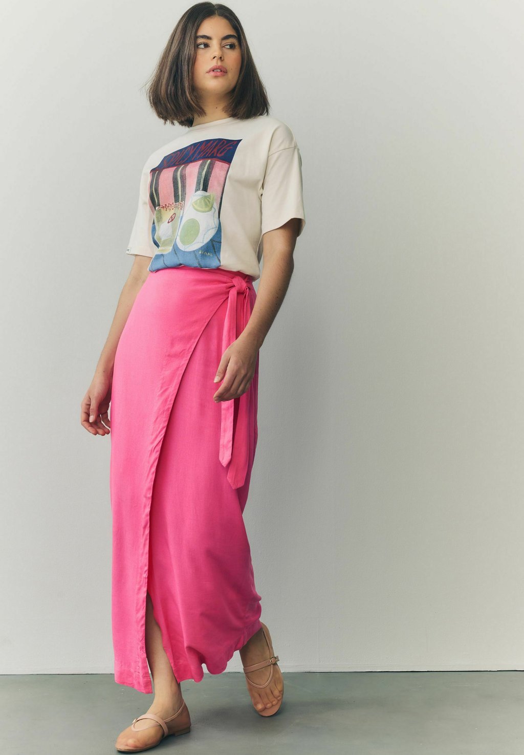 

Юбка с запахом SARONG - Maxi skirt Next, розовый