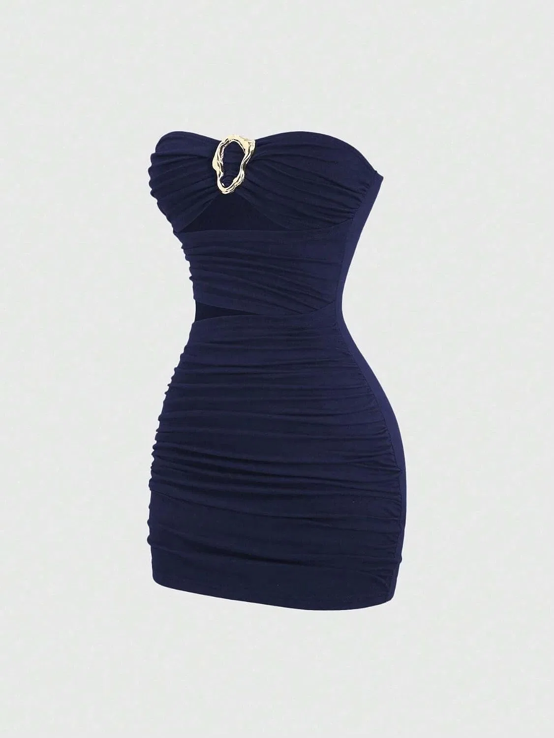 Женское облегающее мини-платье с вырезами Bodycon, Navy Blue — фото 3