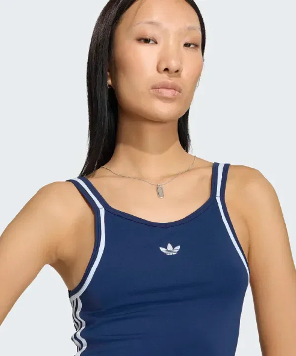 Женский топ-майка Slim Tanktop, винтажный, Adidas, Night Indigo Crystal Sky — фото 3