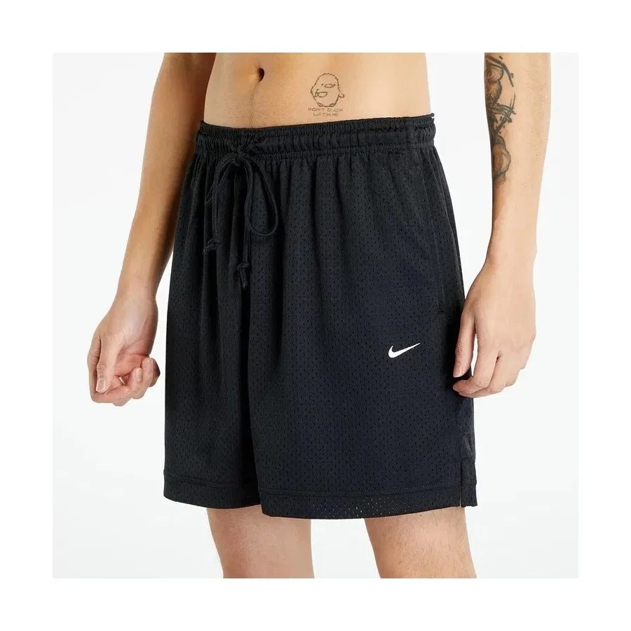 Шорты спортивные с принтом Nike Mesh Short DQ4900-010, Черный — фото 3