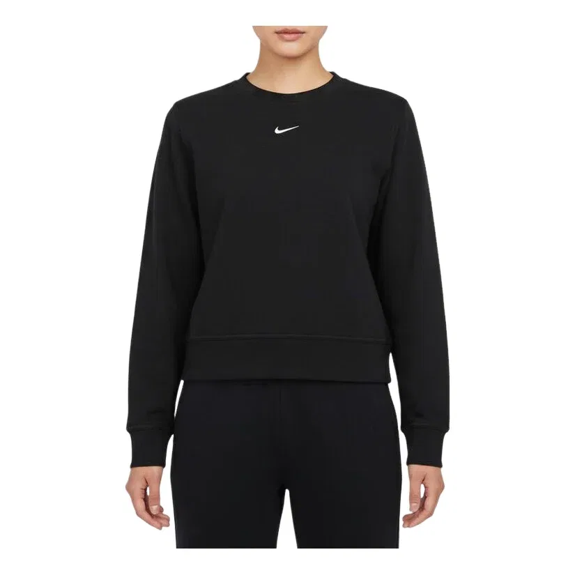 Женский свитер One Dri-Fit Crew Neck Sweatshirt 'Black' Nike, черный