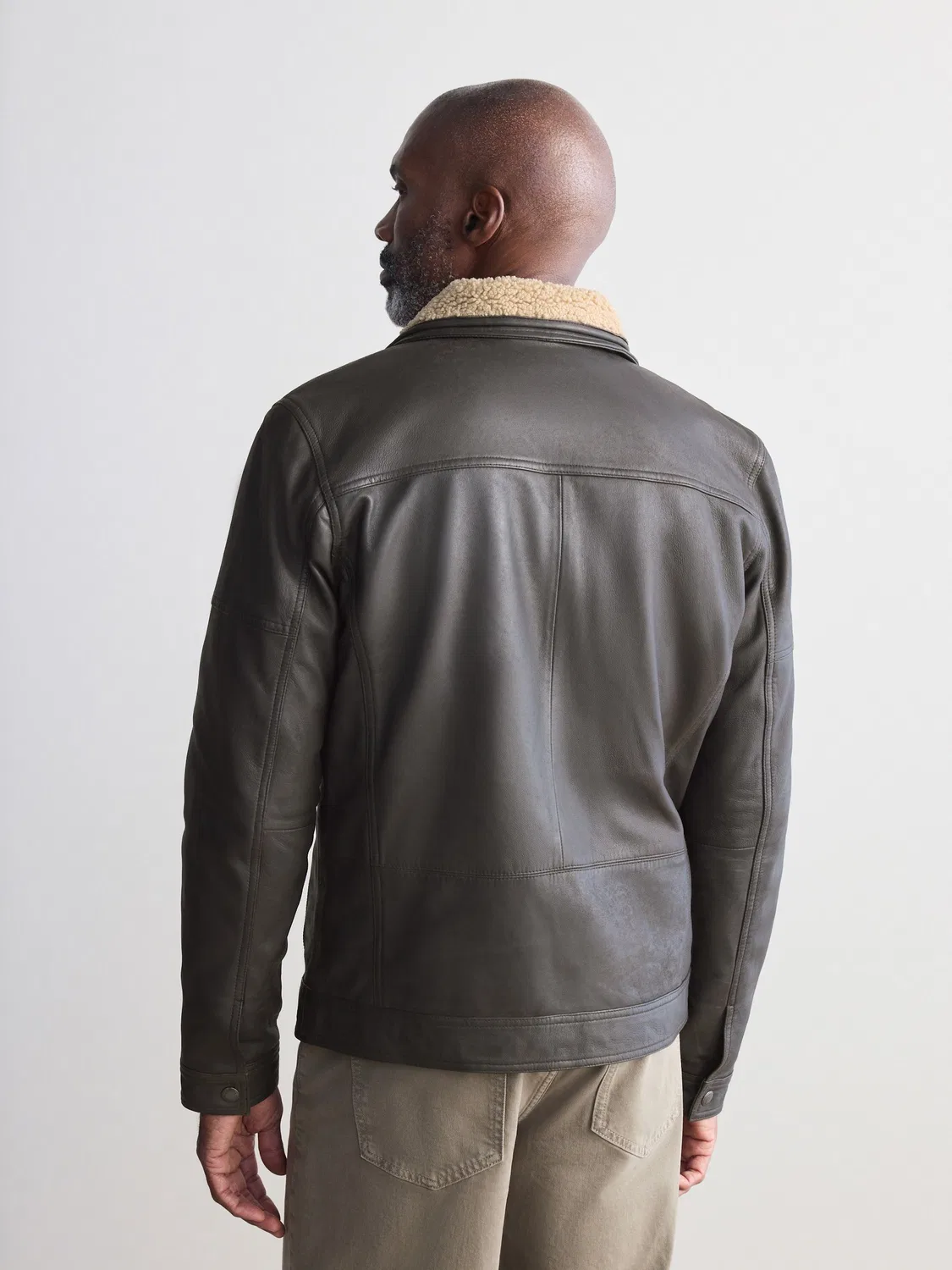 Куртка из кожи с оторочкой, Signature Four Pocket Next, коричневый — фото 3