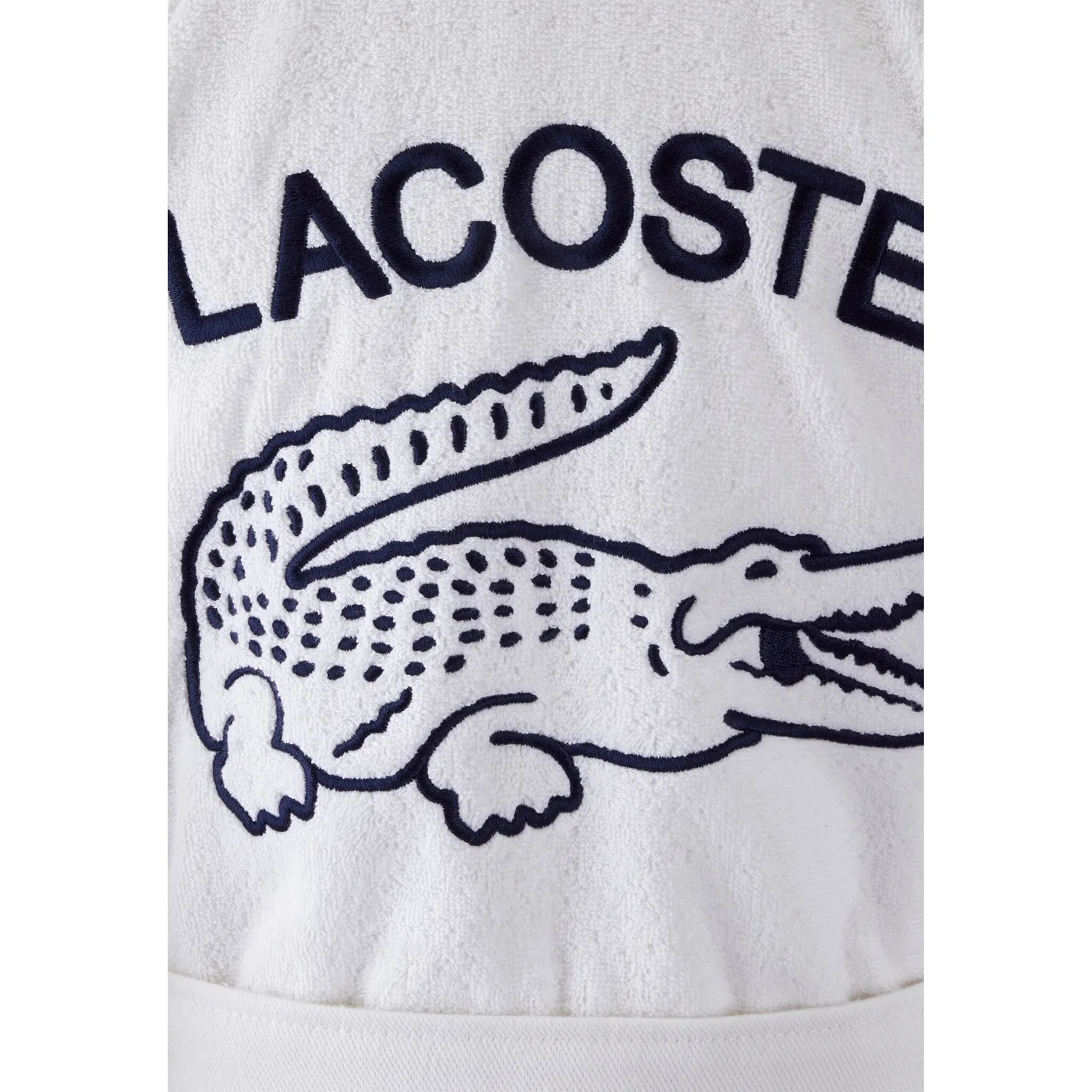 Халат женский Lacoste L DEFILE, с вышивкой крокодила, White Marine — фото 4
