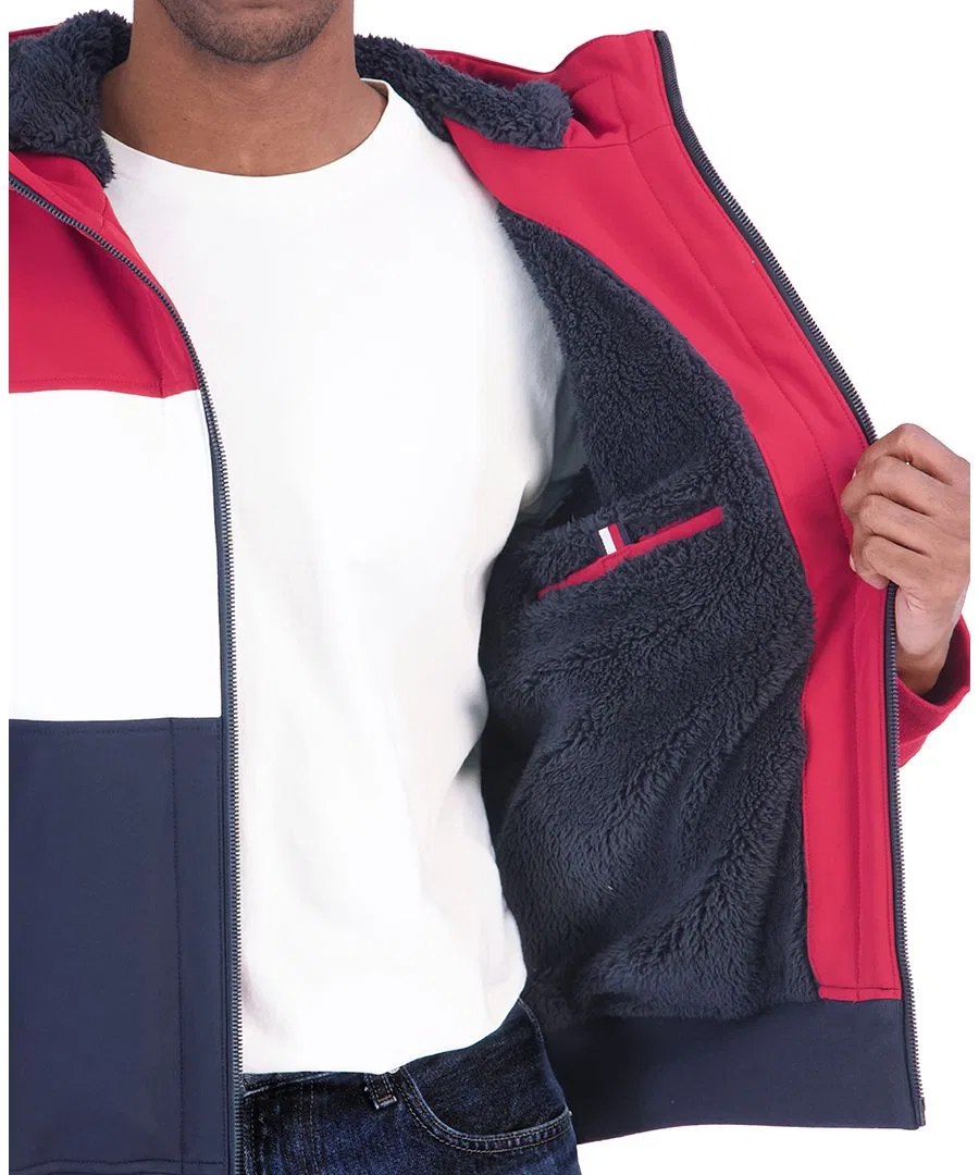 Куртка-бомбер с подкладкой из шерпы, с капюшоном Tommy Hilfiger, Navy/White/Red — фото 4
