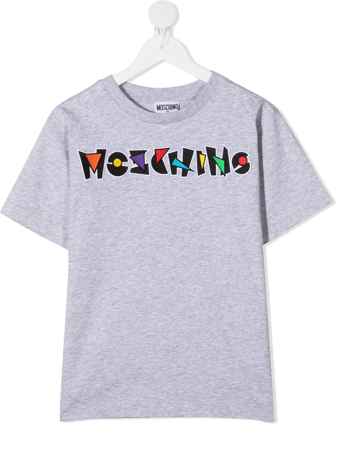Футболка с логотипом Moschino, светло-серый