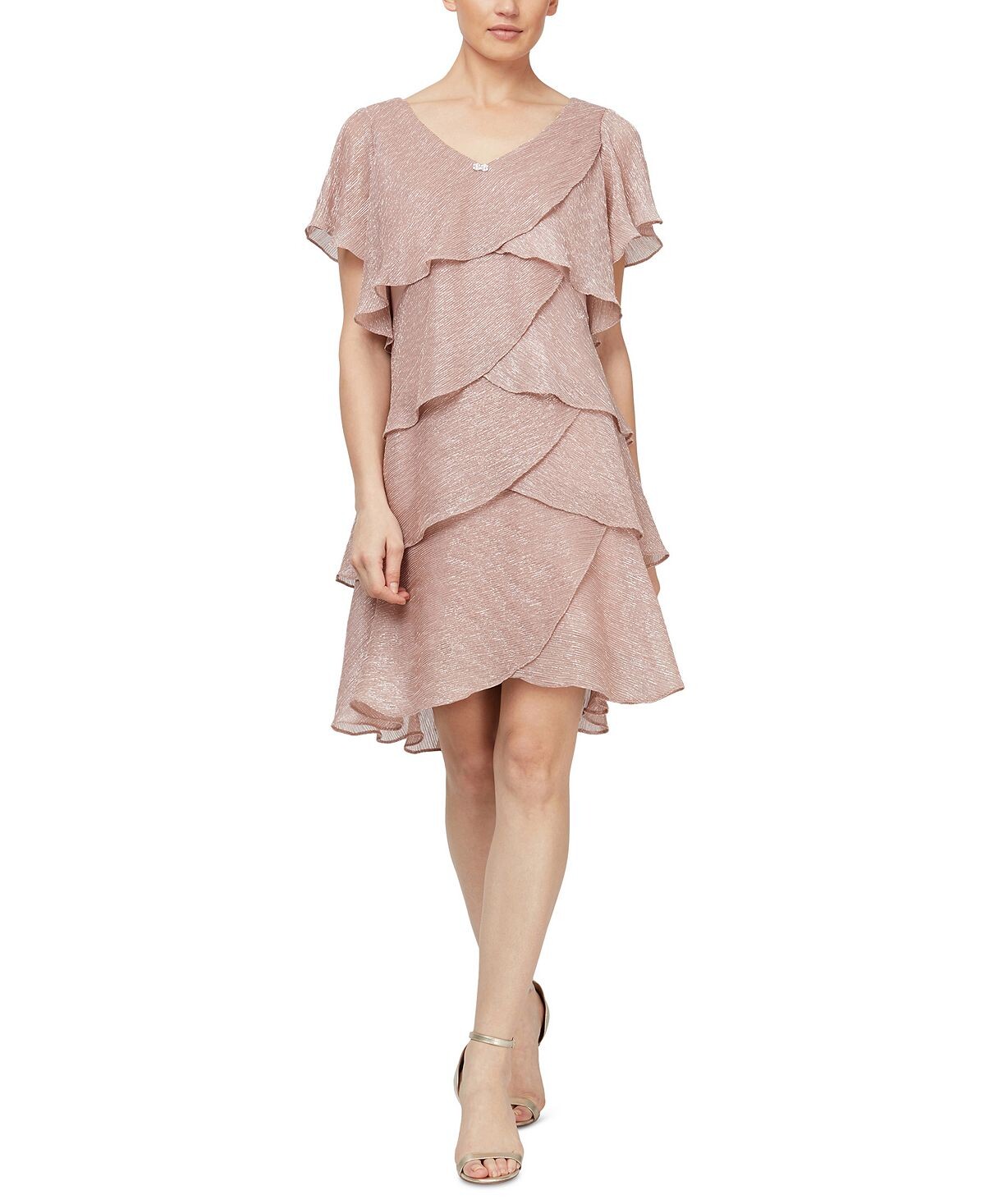 

Многоярусное платье прямого кроя с блестками SL Fashions, мульти