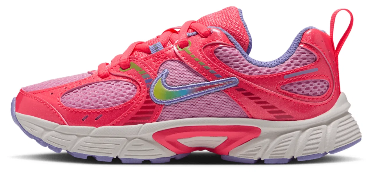 Детские кроссовки для девочек Nike V5 RNR Lace NA18, Pink Rise/Hot Punch/Multi — фото 2