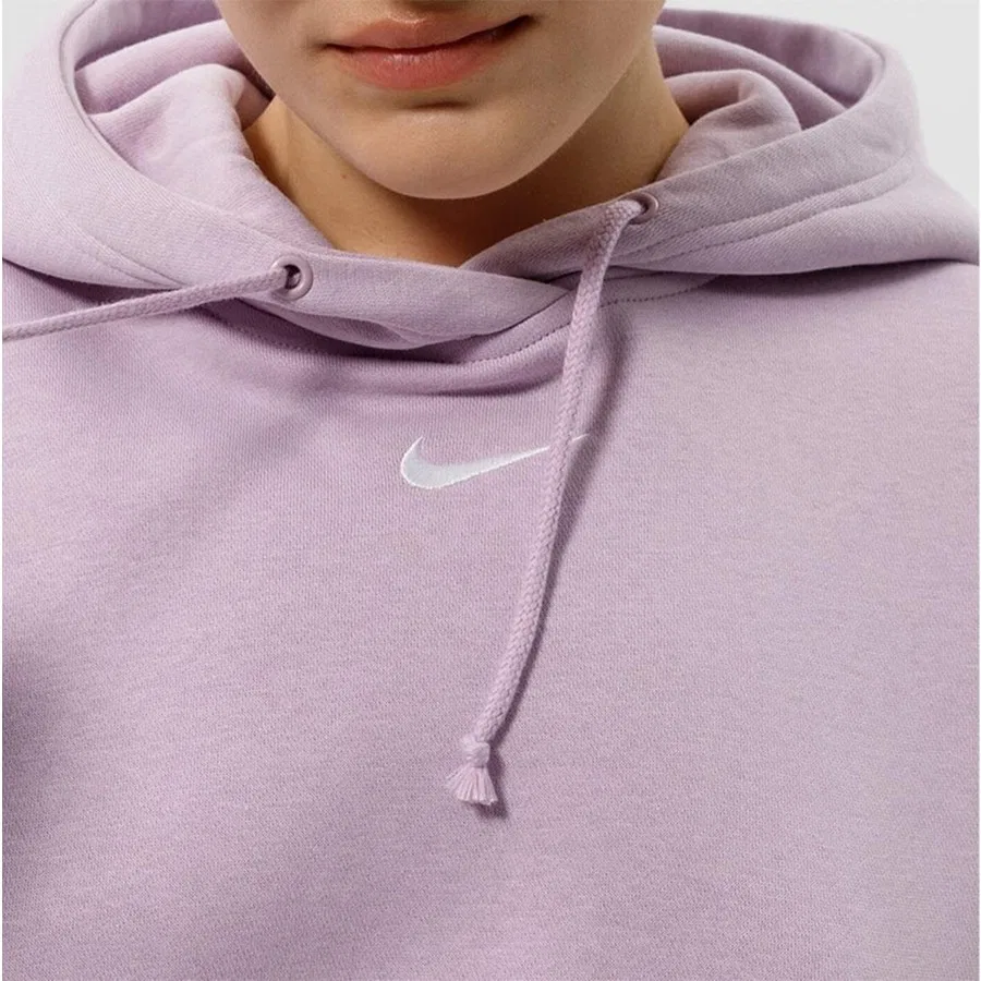 Женский худи оверсайз с капюшоном, модель Essentials, Nike, Фиолетовый — фото 3