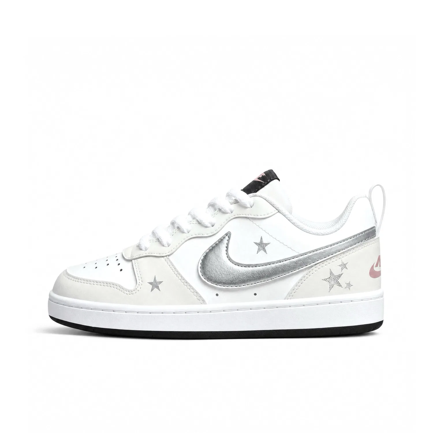 Детские кроссовки для скейтбординга с принтом Court Borough Kids Nike, Ecru — фото 3