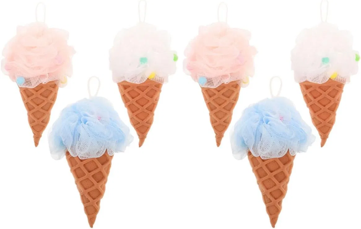 Набор мочалок для душа Ice Cream, SHERCHPRY, 6 шт, 20x14x8 см
