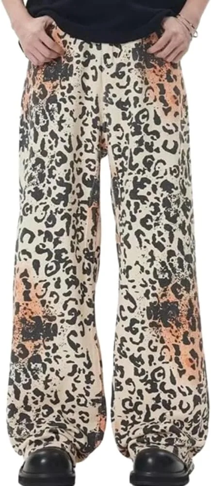 

Джинсы High Waisted с леопардовым принтом Wide Leg для женщин Lexamen