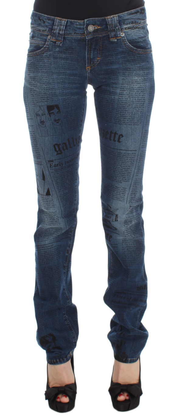 

Элегантные узкие джинсы Bootcut John Galliano, цвет Blue Wash