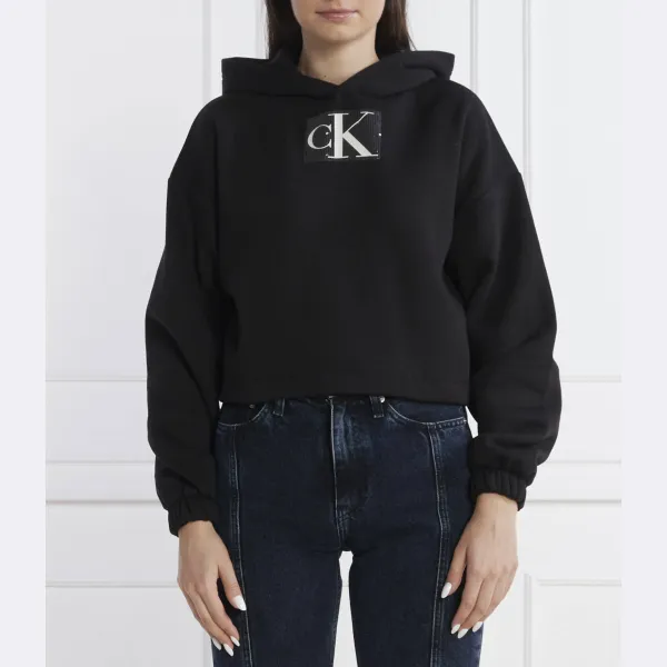 

Укороченная толстовка Calvin Klein, черный
