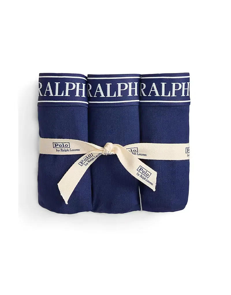 Набор Polo Ralph Lauren Essentials, 3 шт, однотонные стринги, темно-синий — фото 2