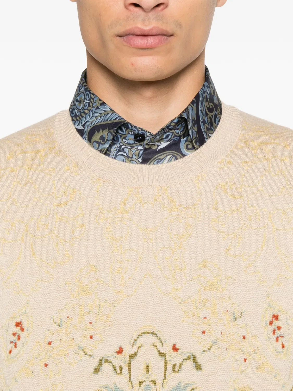 Свитер с узором "пейсли" ETRO, нейтральный — фото 2