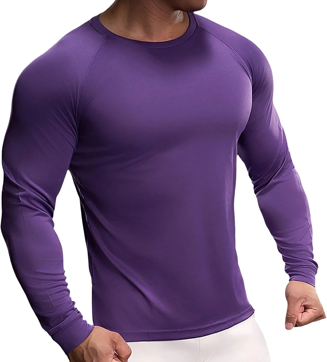 Мужская компрессионная футболка для фитнеса, Purple