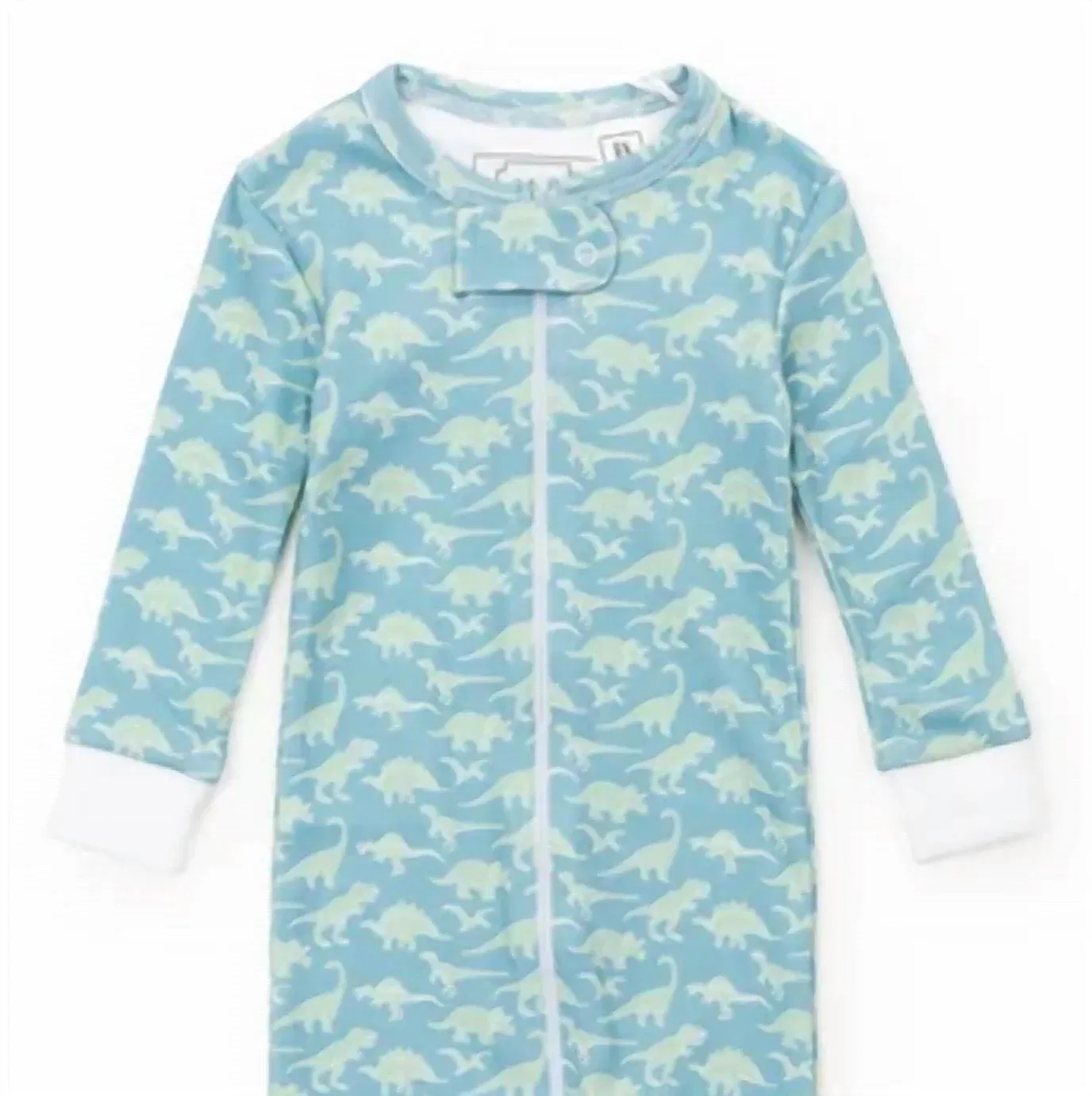 Детская пижама на молнии с принтом Parker Zipper Pajama lila + hayes, синий — фото 2