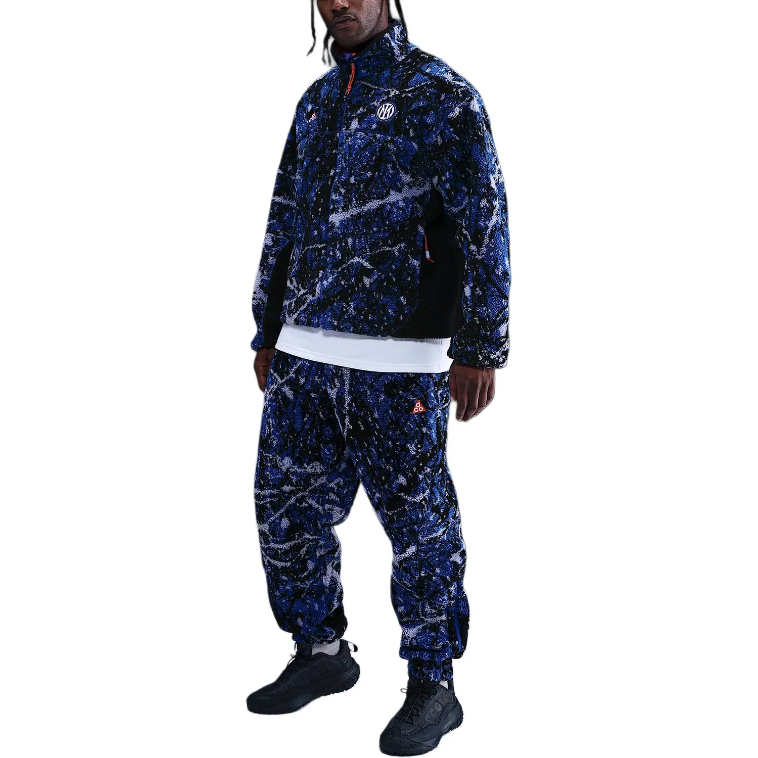 Мужские флисовые брюки Nike Inter Milan Canwell Glacier Se Therma-FIT Adv, White/Safety Orange/White — фото 3
