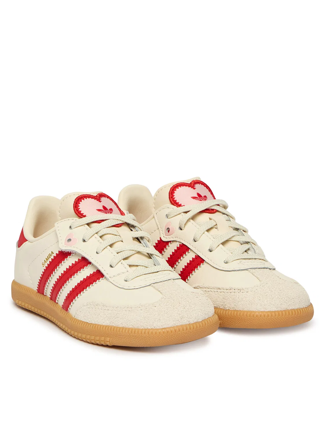 Кроссовки для девочки Samba Og Comfort Closure Elastic Lace Adidas, кремовый — фото 2