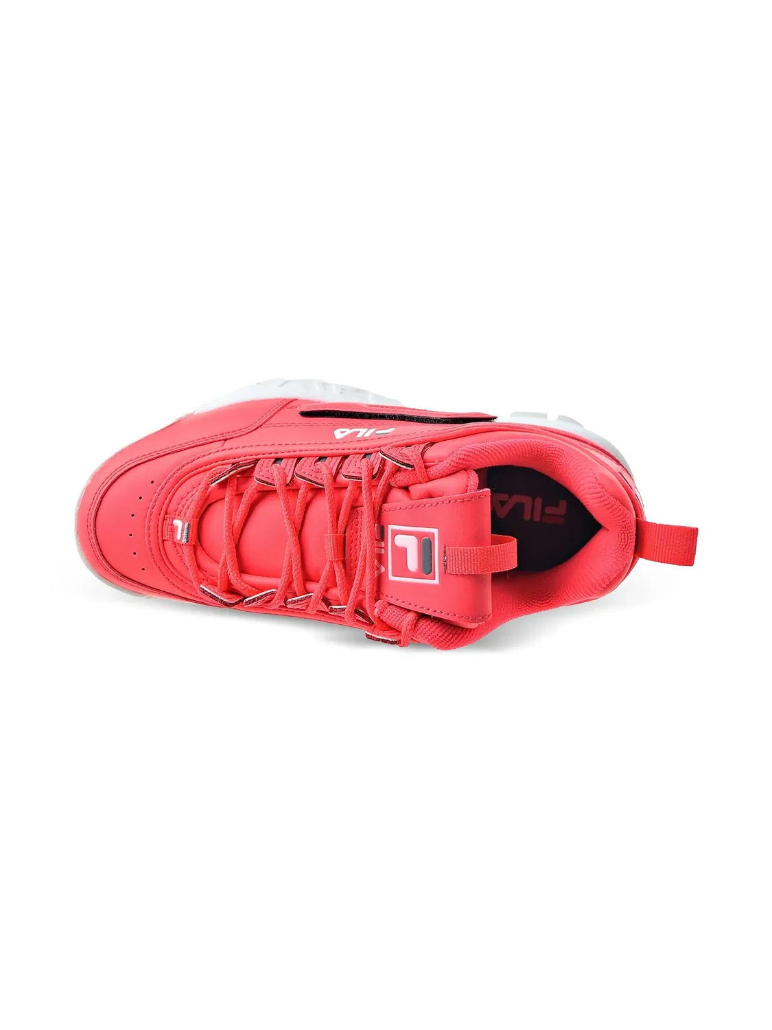 Кроссовки Disruptor II Logo Reveal Pink/White Fila Kids, розовый — фото 3