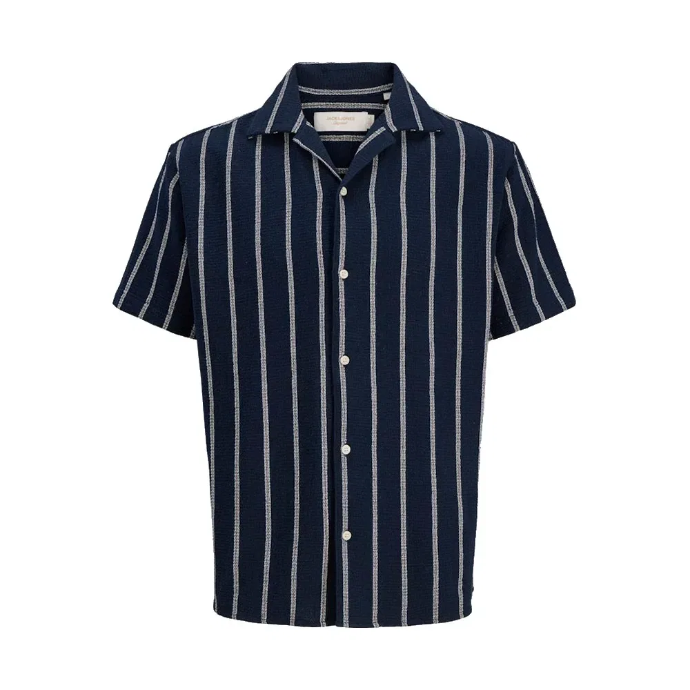 Рубашка с коротким рукавом Coba Stripe Resort Jack & Jones, синий