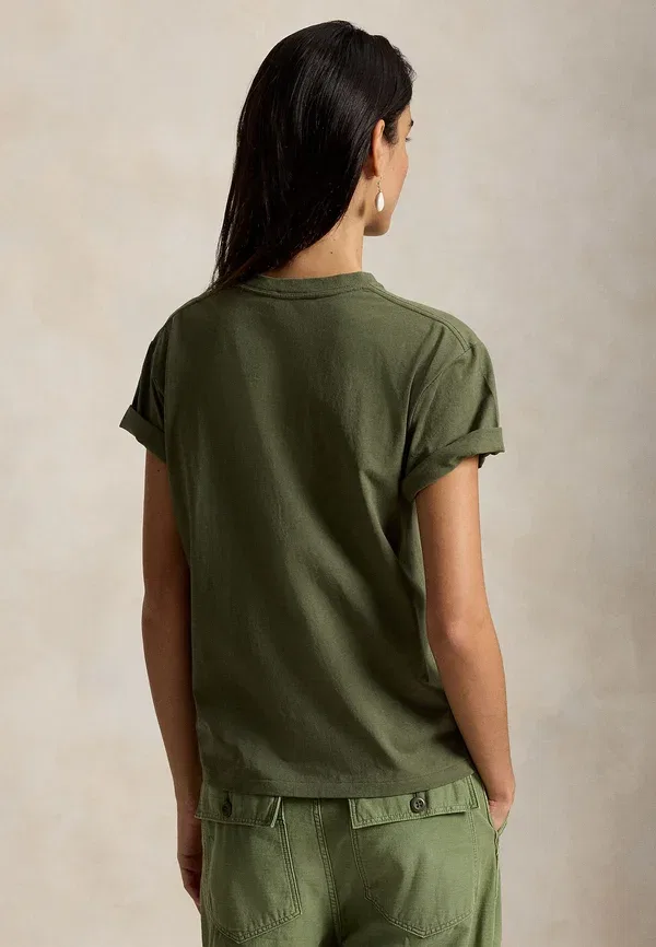 Футболка с принтом Polo Ralph Lauren, оливковый — фото 3